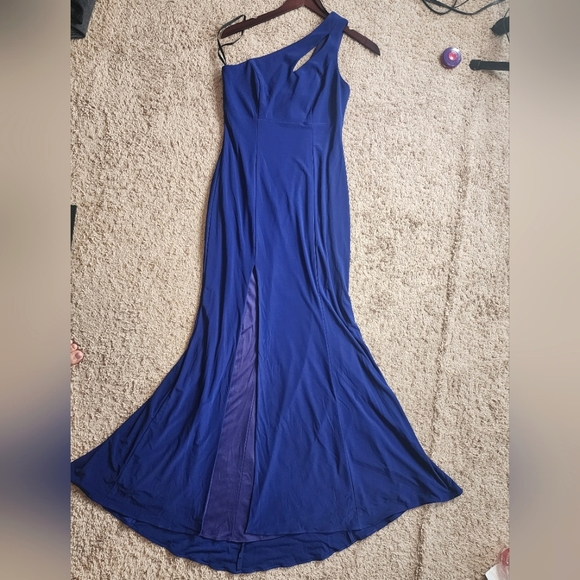 🔴SEPT SALE! NEW! XSCAPE ONE SHOULDER GOWN SZ 4 - Picture 5 of 11